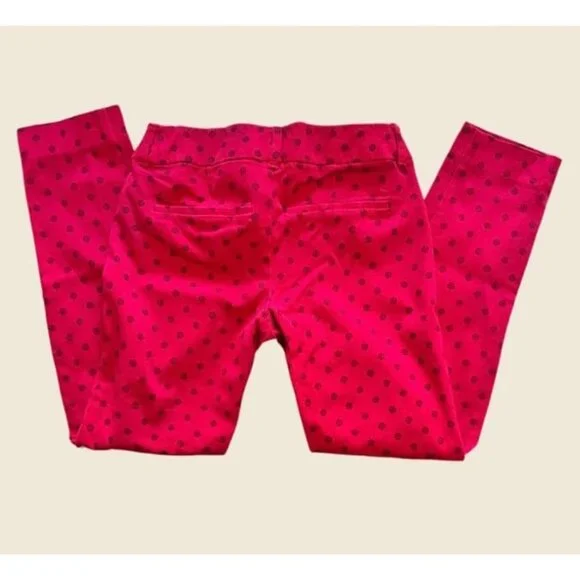 Old Navy Dark Fuchsia and Black Print Pixie Pants Size 0 - Picture 3 of 3